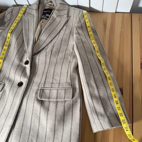 Madewell Bedford Oversized Blazer Wool Blend Striped Academia Twee Preppy 8 - Picture 6 of 10